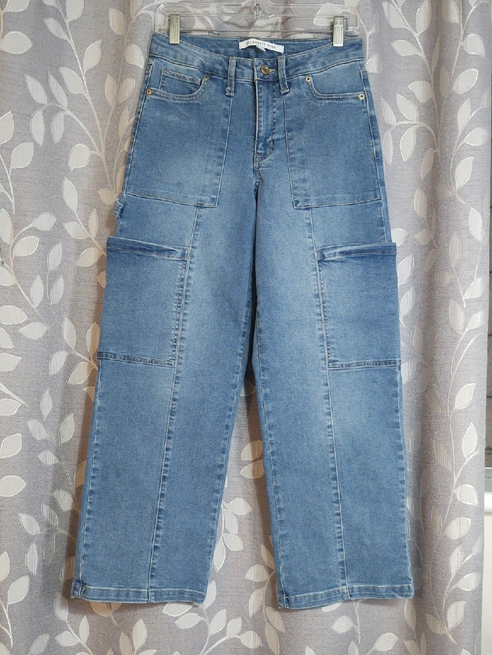 Celebrity Pink Wide Leg Carpenter Jeans in Light Blue Denim size 27